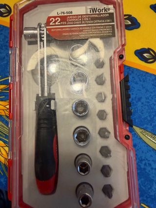 Juego Destornillador Carraca 22 Piezas iWork