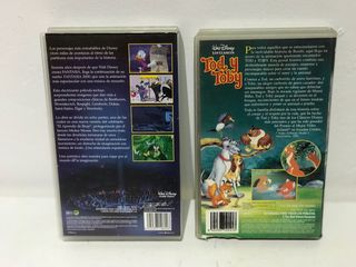 2 Cintas VHS Disney: Fantasía 2000 y Tod y Toby