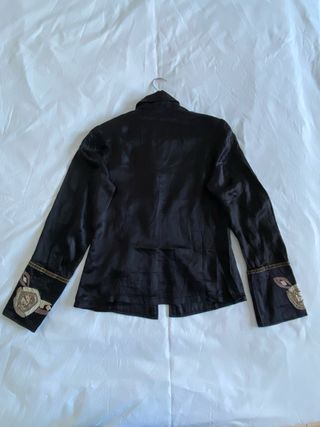 Blusa vintage negro con estampado | Little Buddha