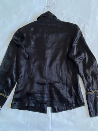 Blusa vintage negro con estampado | Little Buddha