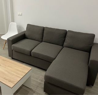 Sofá modular gris 3 plazas