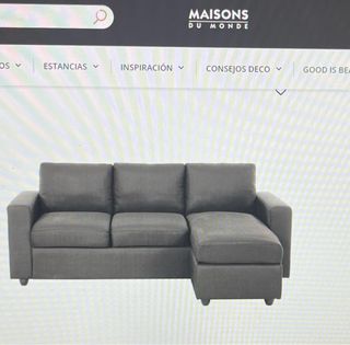 Sofá modular gris 3 plazas