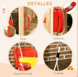 uego de Tobogán y Columpio para Niños 4 en 1