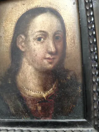 Antigua tablilla pintada S. XVI