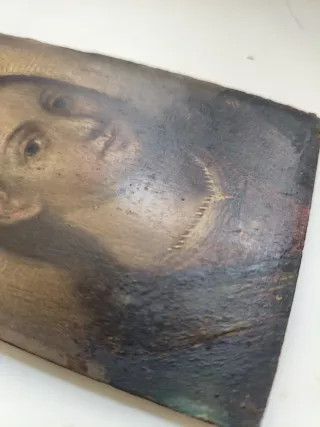 Antigua tablilla pintada S. XVI