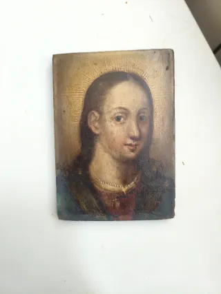 Antigua tablilla pintada S. XVI