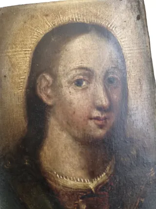 Antigua tablilla pintada S. XVI