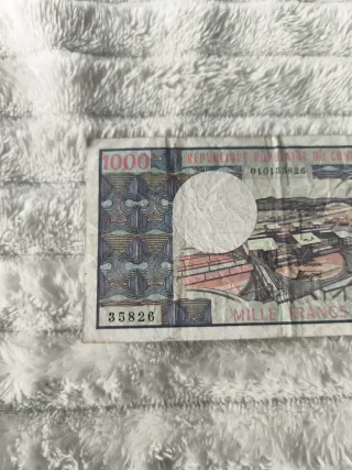 Billete 1000 Francos Congo