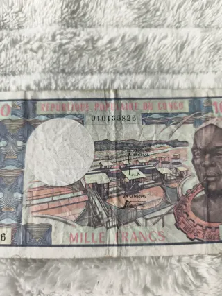 Billete 1000 Francos Congo