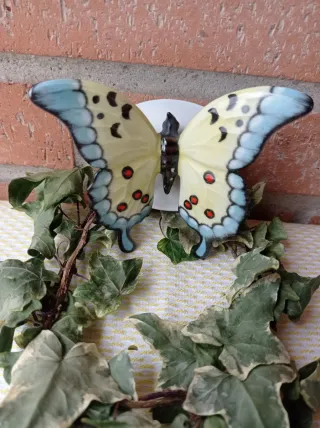 Mariposa porcelana antigua