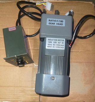 Motor Inducción 120W 220V con Reductor 1:180