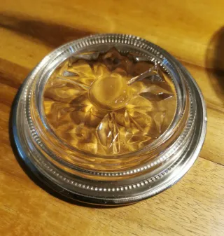 Sottobicchieri vintage vetro e metallo