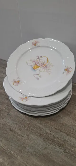 Platos llanos porcelana 30 cm florales