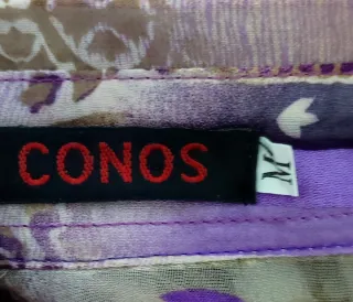 Camicia donna lunga fantasia viola M