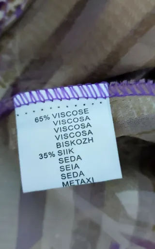 Camicia donna lunga fantasia viola M