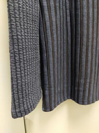 Jersey cuello alto texturas rayas XL