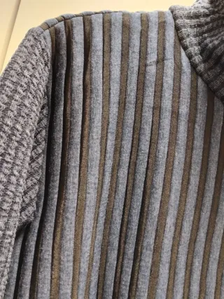 Jersey cuello alto texturas rayas XL