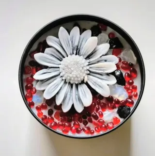 Candela Amore Eterno con Granato, Opale, Ossidiana