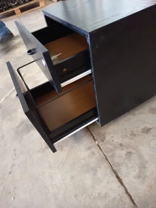 Cajonera archivador madera negra
