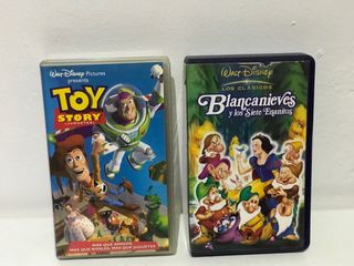2 Cintas VHS: Toy Story y Blancanieves