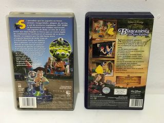 2 Cintas VHS: Toy Story y Blancanieves