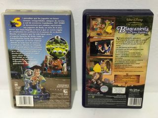 2 Cintas VHS: Toy Story y Blancanieves