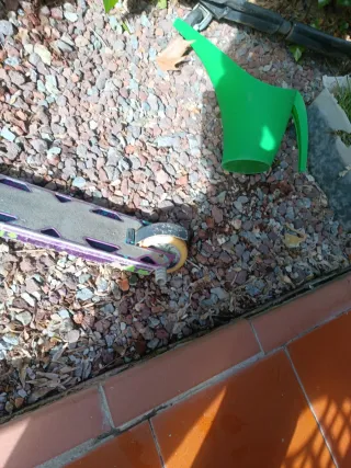 Patinete scooter freestyle verde y azul