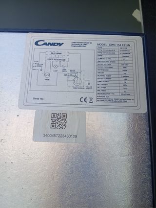 Vinoteca Candy CWC 154 EEL/N 41 botellas