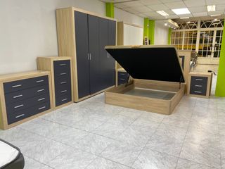 Dormitorio Completo Marrón y Negro