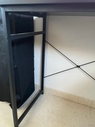 Escritorio en L negro para oficina o gaming