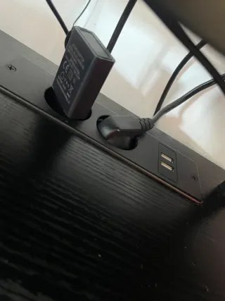 Escritorio en L negro para oficina o gaming