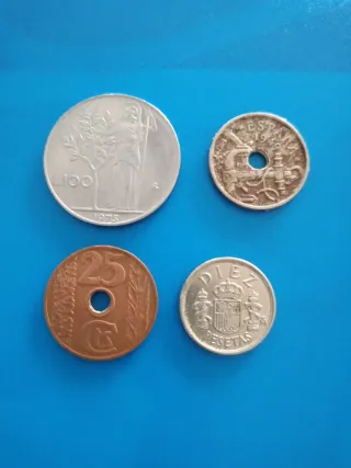 Lote de 4 monedas antiguas