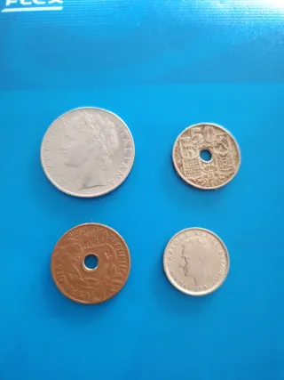 Lote de 4 monedas antiguas