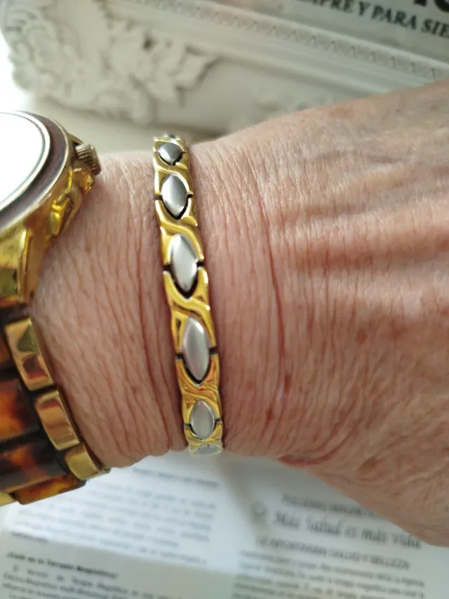 Pulsera Magnética Magno Salud Oro y Plata