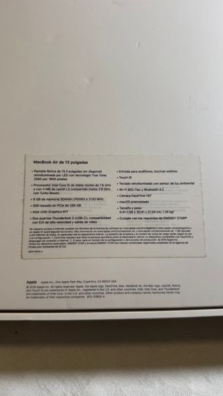 MacBook Air 13 2019 Plata