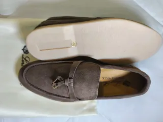 Loro Piana Zapatos Marrones Ante