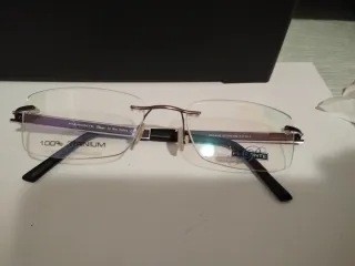 Gafas Piamonte Titanium Rojas y Plateadas