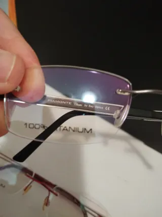 Gafas Piamonte Titanium Rojas y Plateadas