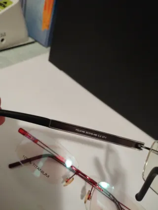 Gafas Piamonte Titanium Rojas y Plateadas