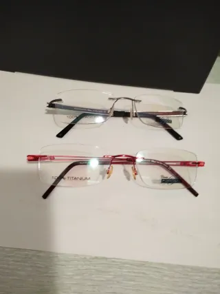 Gafas Piamonte Titanium Rojas y Plateadas