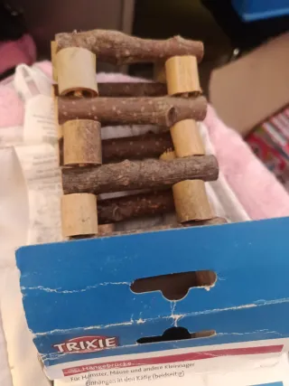 Puente colgante madera para hámster