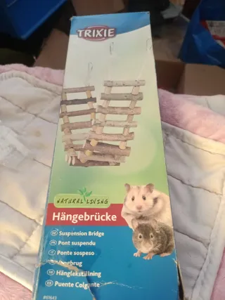 Puente colgante madera para hámster