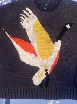 Jersey con estampado de pájaro
