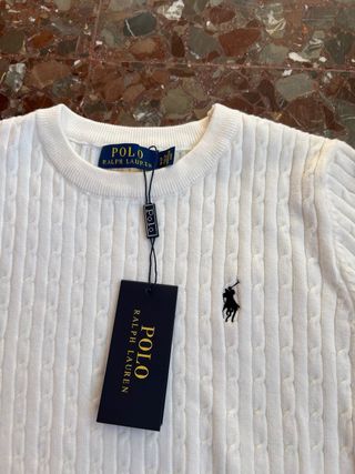 Jersey Polo Ralph Lauren Blanco Trenzado