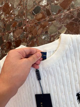 Jersey Polo Ralph Lauren Blanco Trenzado