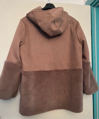 Giacca simil shearling Ragno con cappuccio Tg 52