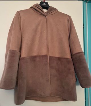 Giacca simil shearling Ragno con cappuccio Tg 52