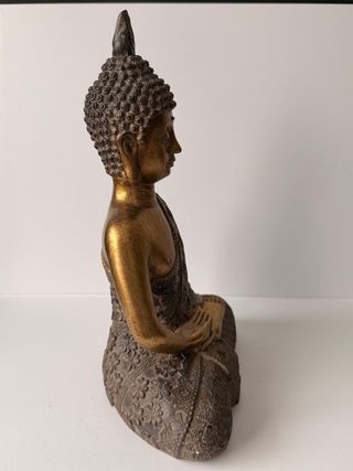 Figura Buda Decorativa Dorada (25 cm)