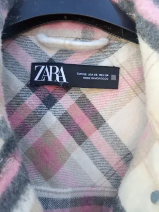 Camisa cuadros Zara chica Talla XS