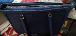 Borsa blu a 2 manici